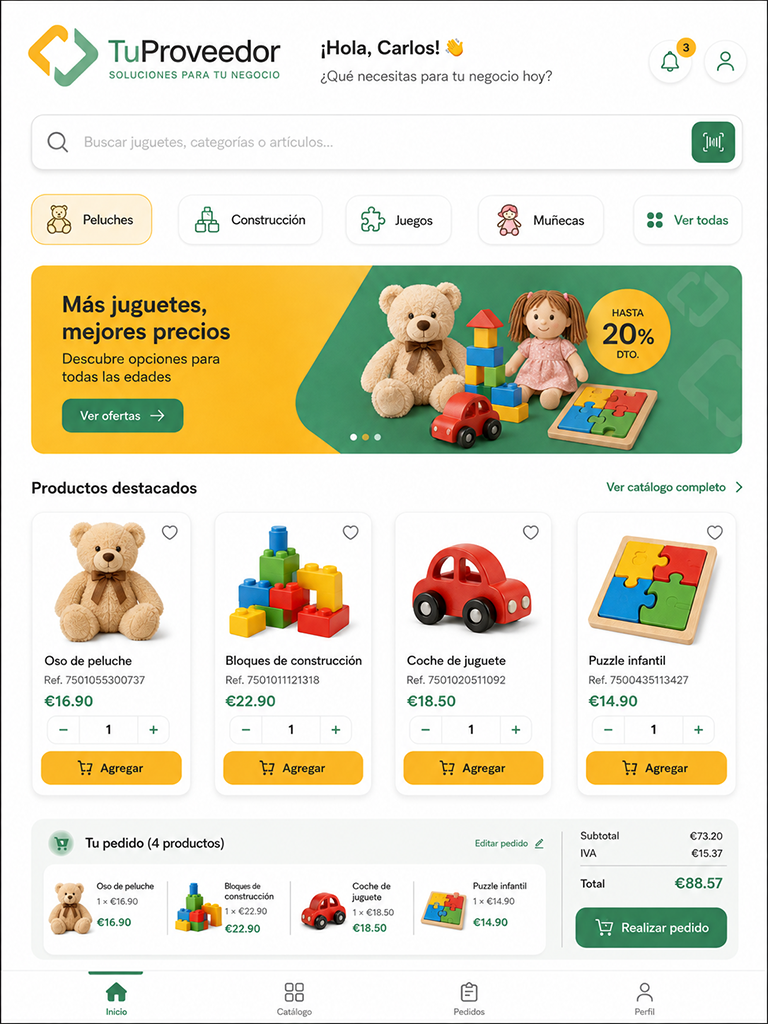 Pedido sin conexión