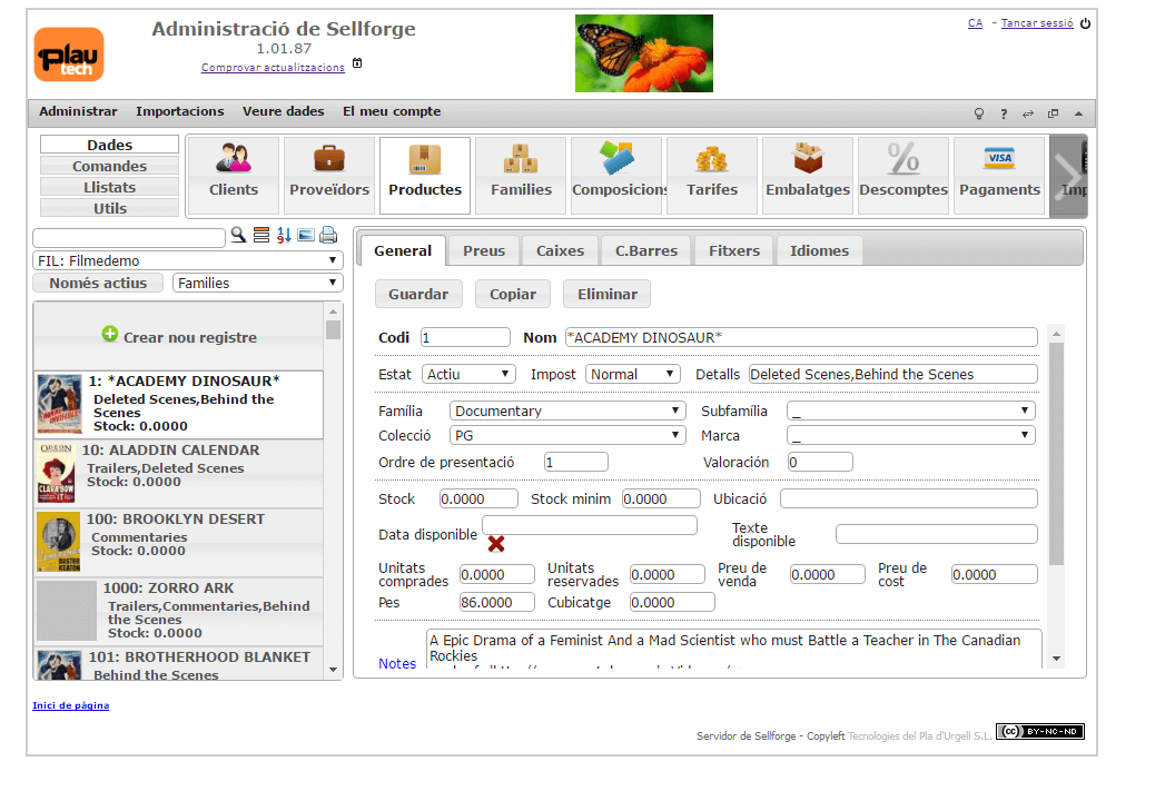 Mantenimiento de datos