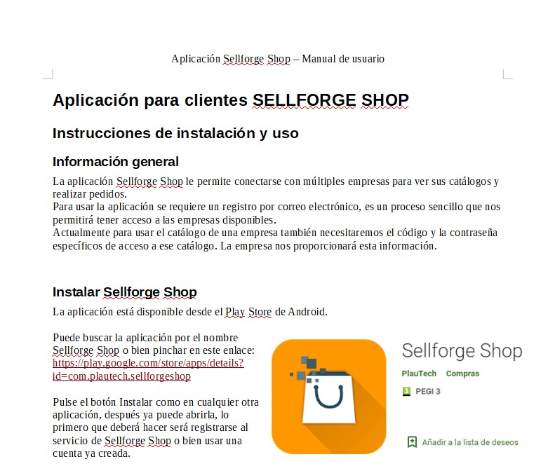 manual Sellforge Shop